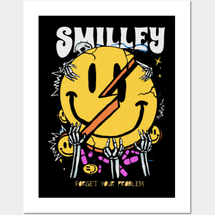 Smilley Forget Your Problem Posters and Art